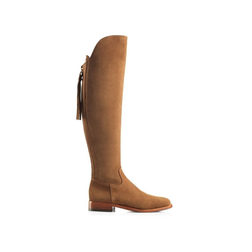 Fairfax & Favor Amira Flat Boot Tan Suede Leather 42 10
